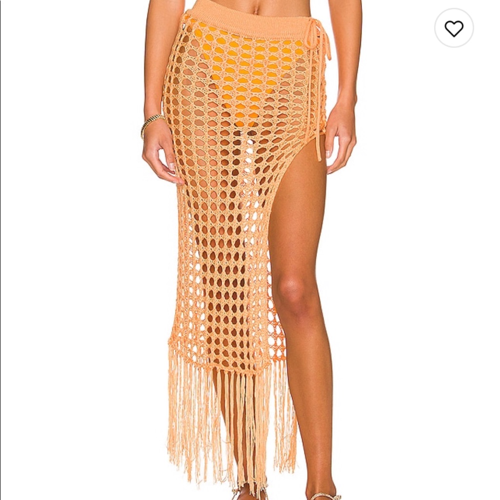 Brand New Lovers And Friends Stellar Skirt In Tangerine Size Xs